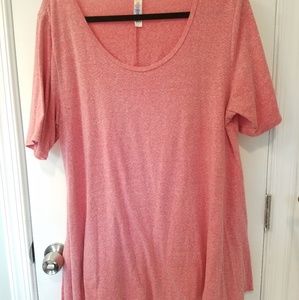 Lularoe Perfect Tee XL 18 22 Heathered Pink